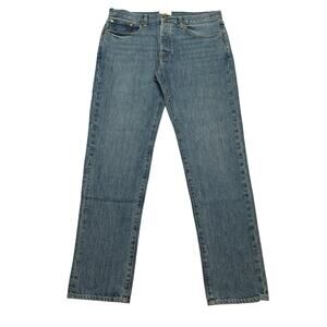 $185 Sid Mashburn Light Wash Denim 36x30 Slim Straight Jeans